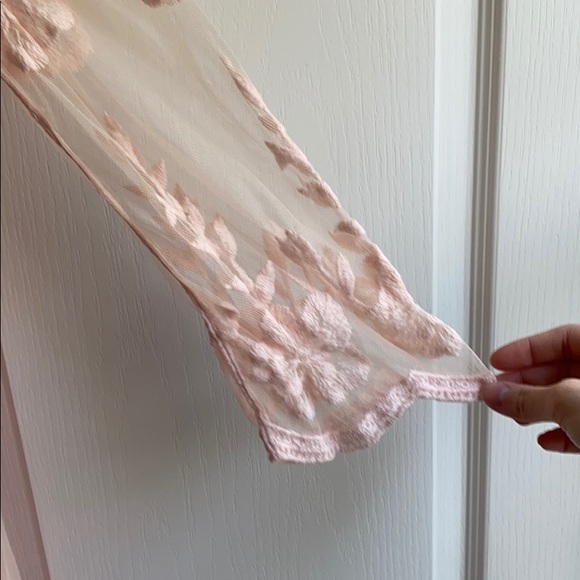 Pink lace dress with pink slip - Picture 4 of 5